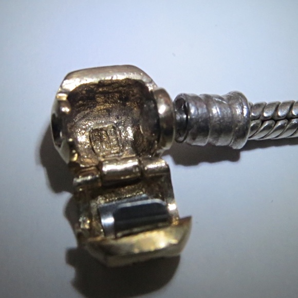 Vintage PANDORA Bracelet with 14k Gold Clasp and Many Charms - Picture 8 of 8